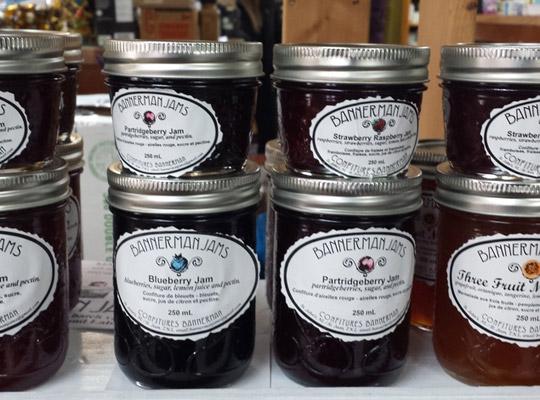 bottles of Bannerman Jam at Food for Thought