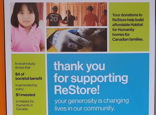 Thank you for supporting ReStore sign