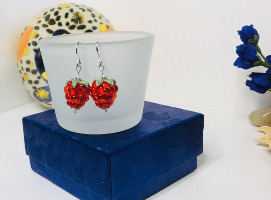 Raspberry Earrings Rocky Isle Jewelry