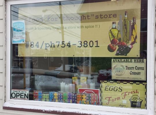 Food for Thought store window