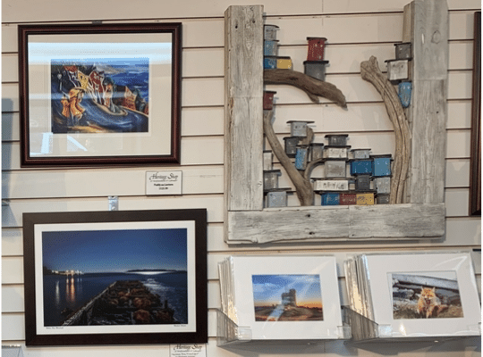 framed images for sale at the Heritage Shops 
