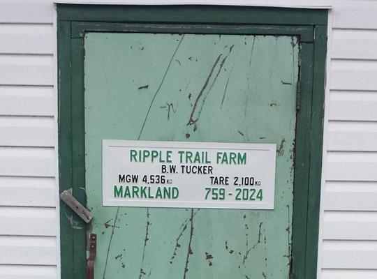 green door with Ripple Trail Farm 