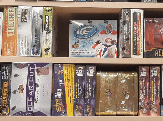 large selection of hockey cards