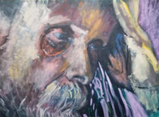 oil portrait of man's face