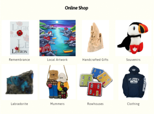 online shop offerings from the Heritage Shop - books, art, craft, souvenirs, labradorite, clothing and more
