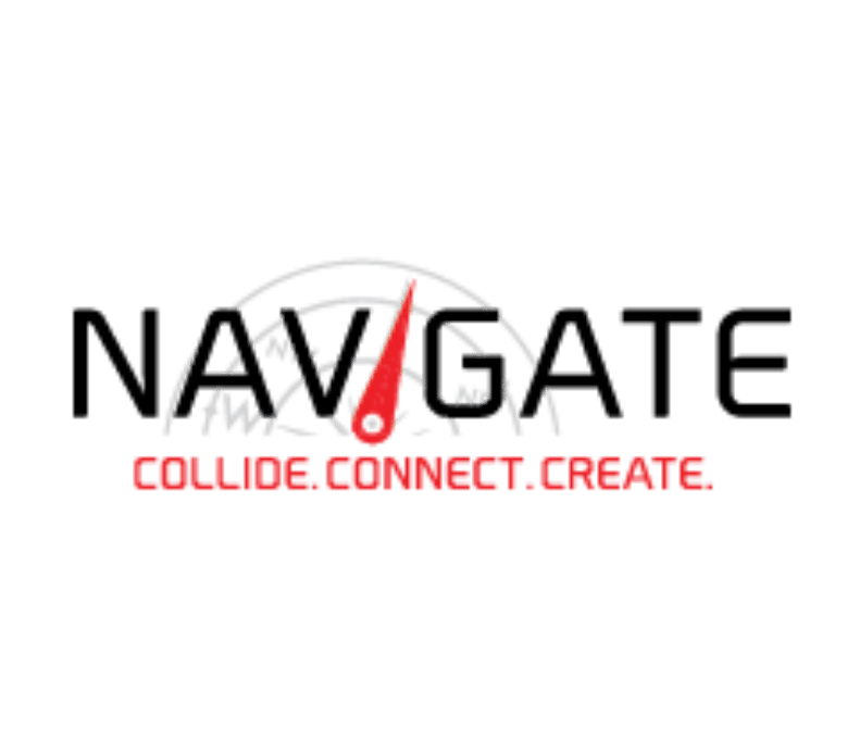 Navigate. Collide. Connect.  Create. Logo
